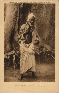 PC ETHNIC TYPES FETICHEUR DU SERPENT DAHOMEY BENIN MISSIONARIES (A23495)