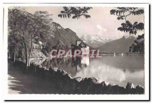 Switzerland Old Postcard Lake Geneva Chillon Castle and the Dents du Midi