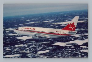 Aviation Airplane Postcard NWT Northwest Territories Airlines Boeing B-737 AW6