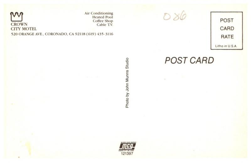 California  Coronado , Crown City Motel