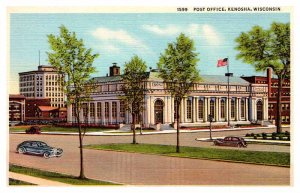 Postcard BUILDING SCENE Kenosha Wisconsin WI AS6677