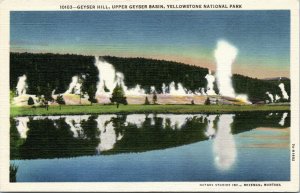 postcard Yellowstone National Park -  Geyser Hill, Upper Geyser Basin