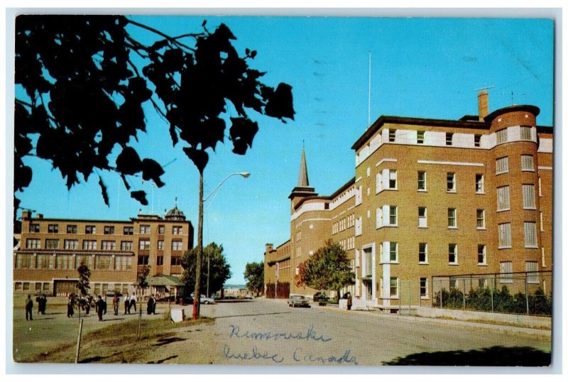 1967 L'Ecole de Commerce et L'Ecole De La Marine Rimouski Quebec Canada Postcard