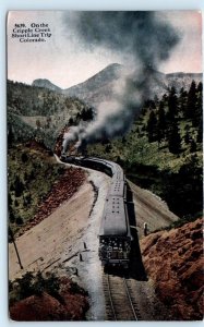 ROCKY MOUNTAINS, CO Colorado ~ CRIPPLE CREEK SHORT LINE Railroad Train  Postcard