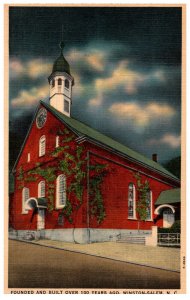 North  Carolina Winston-Salem Night view Home Moravian Church