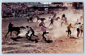 Ponoka Alberta Canada Postcard Horse Racing CHQR Calgary's Adult Radio 1966