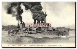 Postcard Old War Ship Dreadnughts Diderot Wing Breastplate