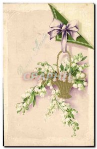 Old Postcard Fantasy Flowers Lily of the valley