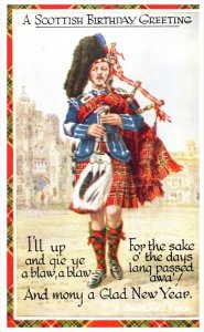 Highland Piper  Scottish Birthday Greeting