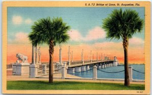 Postcard - Bridge of Lions - St. Augustine, Florida