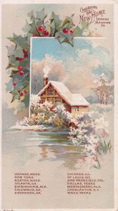 New Home Sewing Machine Co., Early Trade Card, Size: 134 mm x 75 mm