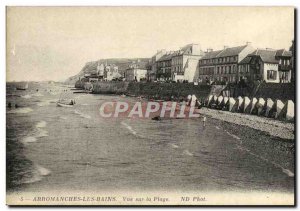 Old Postcard Arromanches baths overlooking the beach