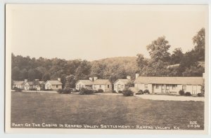 c1940s RENFRO VALLEY Kentucky Ky RPPC Real Photo Postcard CABIN AREA Settlement