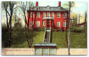 Old Schuyler Mansion Albany New York NY Stairway To The Building Postcard