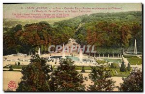 Old Postcard Parc de St Cloud Fountains
