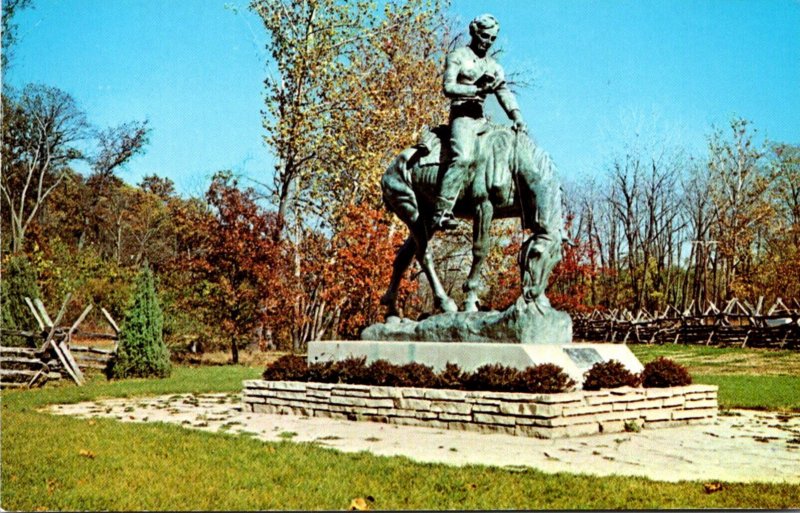 Illinois New Salem State Park Abraham Lincoln On The Prairie Statue