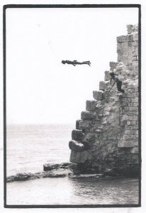 Death Suicide Dive in Isreal 1970s Award Winning Real Photo Postcard