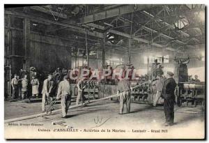 Old Postcard Plants for & # 39Assailly Acieries the rolling mill navy