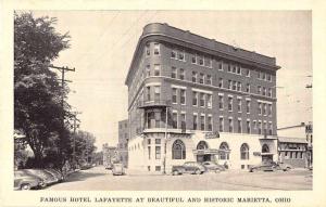 Marietta Ohio Hotel Lafayette Antique Postcard J52371