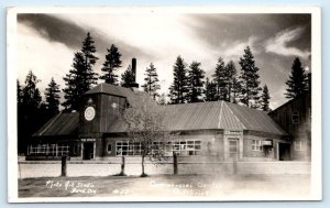 RPPC GILCHRIST, OR ~ Company Town COMMERCIAL CENTER Klamath County Postcard