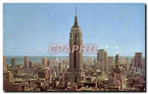 Postcard Modern Uptown Skyline Showing Empire State Bldg And New York City