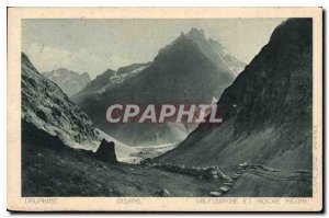 Old Postcard Dauphine Oisans Valfourche and Roche Meane