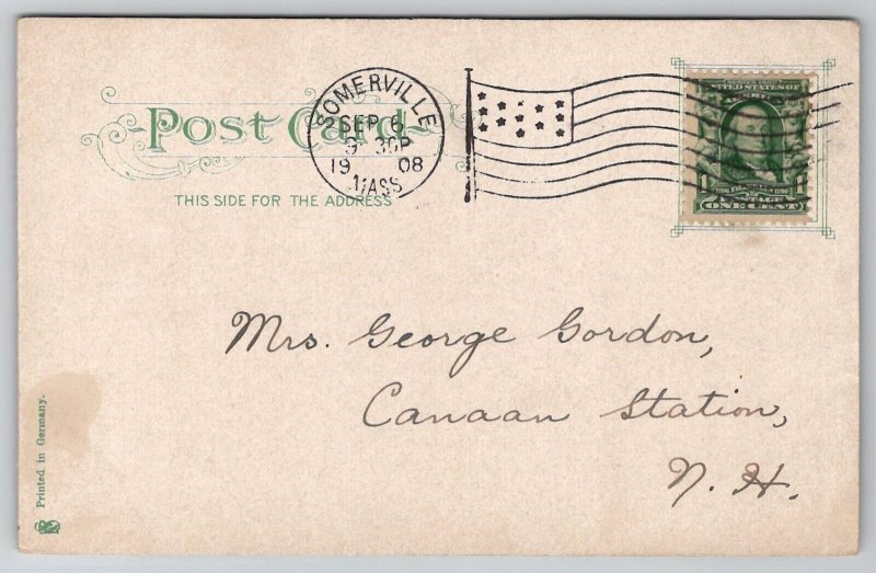 Wellesley MA Public Library  Massachusetts Postcard D39