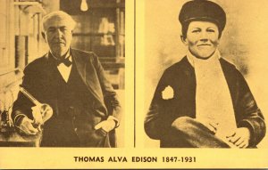 Thomas Alva Edison Age 14 and 65