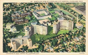 USA Birds Eye View Of Cleveland City Hospital Ohio 05.06