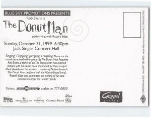 Postcard The Donut Man with Razor's Edge, Jack Singer Concert Hall, Canada
