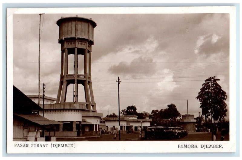 Pasar Straat Djember Famora Jember Indonesia Wenatchee WA RPPC Photo Postcard