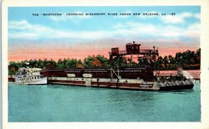 1920s Mastodon Mississippi River Boat New Orleans Louisiana Postcard
