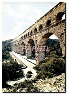 Modern Postcard The Roman aqueduct Pont du Gard built before the era chrerien...
