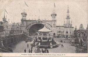 AMUSEMENT PARK, Coney Island NY, Dragon's Gorge Ride, Luna Park, pre 1907