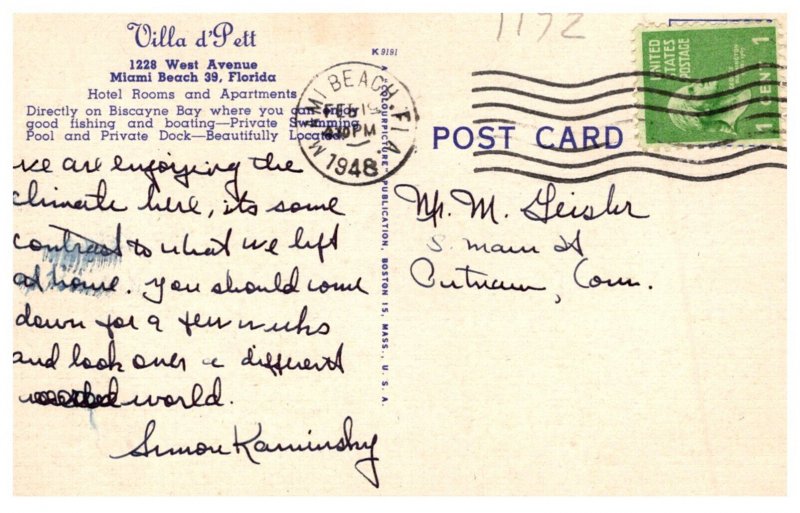 Florida Miami Beach  Villa del Pell , multi-view