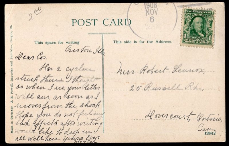 42320) Illinois OREGON Eagles Nest Bluff from Liberty Hill pm1908 - Divided Back