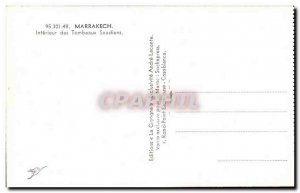 Postcard Old Marrakech Saadian Tombs Interior of