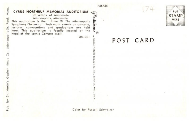 Minnesota  Minneapolis Cyrus Northrup Memorial Stadium