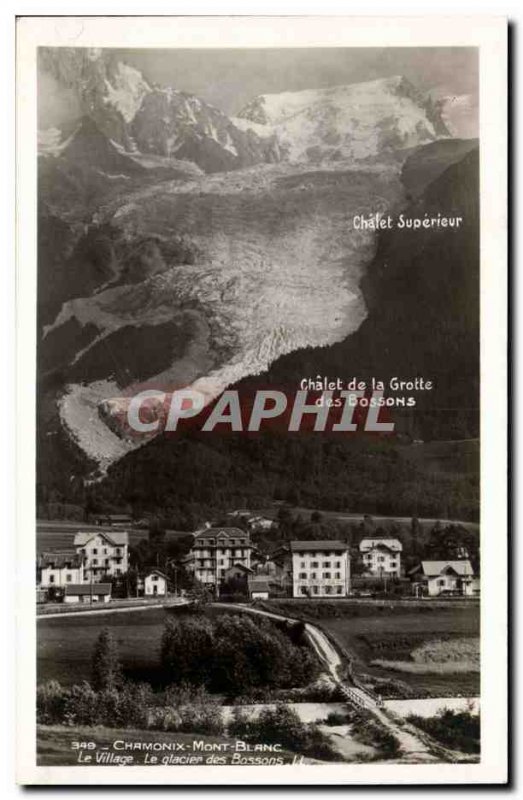 Old Postcard Chamonix Glacier village Bassoons