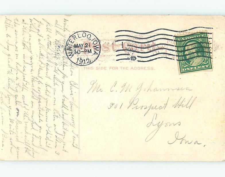 Divided-Back STREET SCENE Waterloo Iowa IA W2123