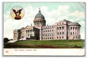 State Capitol Building Jackson Mississippi MI UNP DB Postcard I18