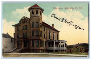 Valley City North Dakota ND Postcard Elks Home Building Exterior Scene c1910's