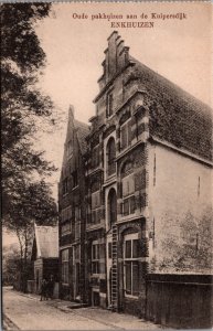 Netherlands Enkhuizen Oude Pakhuizen aan de Kuipersdijk Vintage Postcard C016