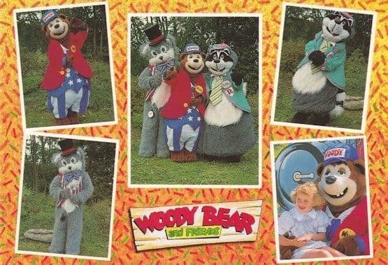 Woody Bear Pleasurewood Hills Lowestoft Suffolk Postcard