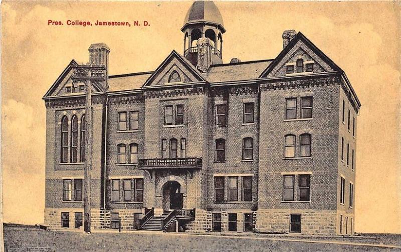 Jamestown ND Pres. College, Published by Bloom Bros. Postcard