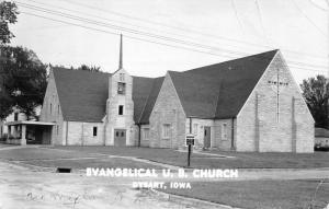 Dysart Iowa Evangelical UB Church Real Photo Antique Postcard K82444
