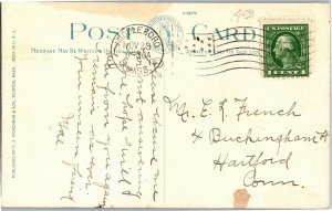 Everett Square, Middleboro MA c1915 Vintage Postcard V18