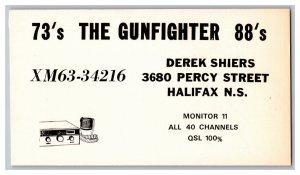 Postcard QSL CB Ham Radio Amateur Card From Halifax N.S. Canada XM63-34216 