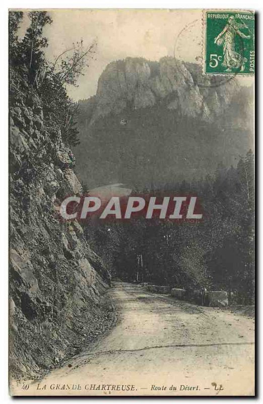 Old Postcard La Grande Chartreuse Desert Road