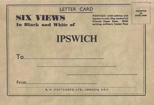 Six Views Of Ipswich School Quay Old Folding Postcard Book